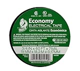 Duck Brand Economy Electrical Tape, 3/4-Inch by 60 Feet, Single Roll, Black (282289)