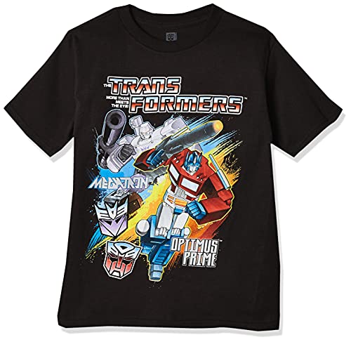Transformers Little Boys' Short Sleeve T-Shirt Shirt, Black, 5/6