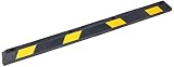 Guardian 6ft Parking Stop, Rubber Curb with Mounting Holes, Black/Yellow | Hi-vis…