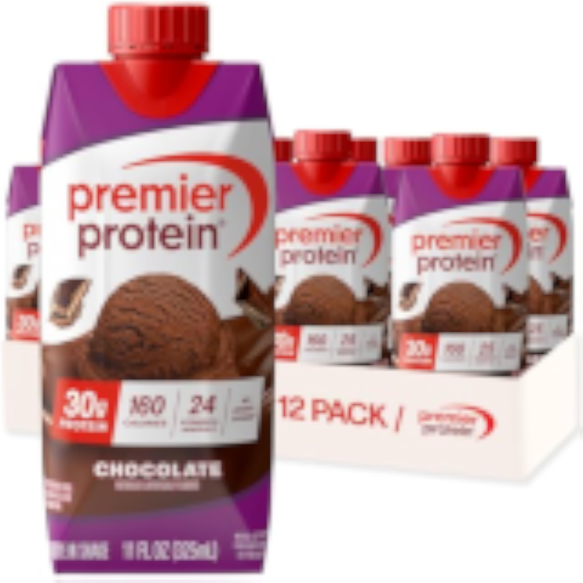 Premier Protein 30g High Protein Shake Chocolate 12 Pack 160 Calories