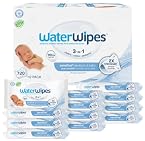 WaterWipes Sensitive+ Newborn & Baby Wipes, 3-In-1 Cleans, Cares, Protects, 99.9% Water, Unscented & Hypoallergenic, 720 Coun