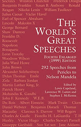 The World's Great Speeches book cover