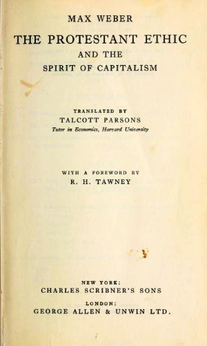 The Protestant Ethic and the Spirit of Capitalism book cover