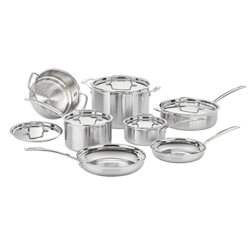 Cuisinart Stainless Steel Pots and Pans Set, Induction Compatible
