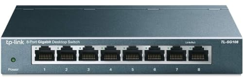 TP-Link TL-SG108 | 8 Port Gigabit Unmanaged Ethernet Network Switch, Ethernet Sp