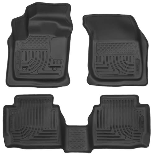Husky Liners Weatherbeater Floor Mats, 2013-2016 Ford Fusion & Lincoln MKZ, Front & 2nd Row, 3-pc Black (99751)