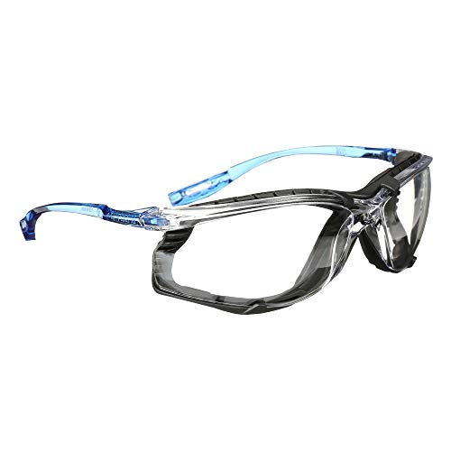 3M Safety Glasses, Virtua CCS, Anti-Fog Clear Lens, Blue Frame, ANSI Z87