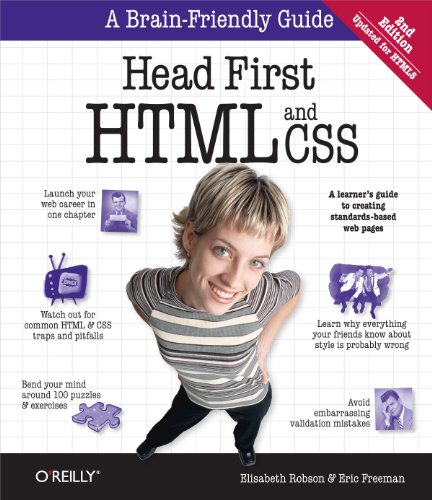 Head First HTML and CSS book cover