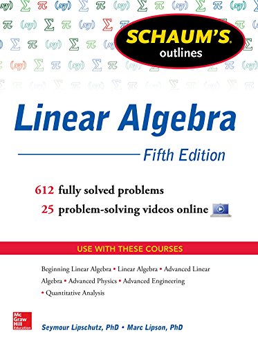 Schaum's Outline of Linear Algebra book cover