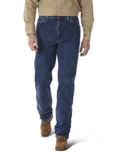 Wrangler Men's FR Flame Resistant Original Fit Jean Stonewash 29W x 30L