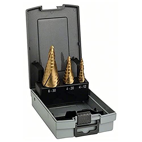 Stufenbohrer-Set HSS-TiN 3-tlg, 4–12 / 4–20 / 6–30 mm