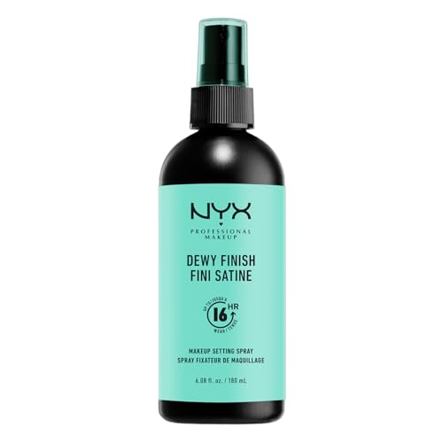 NYX Professional Makeup, Dewy Finish Setting Spray, Fijador de maquillaje, 60ml