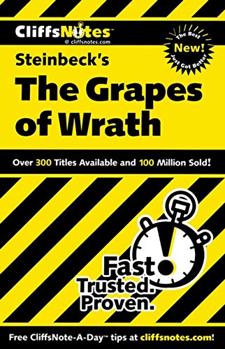 CliffsNotes on Steinbeck's The Grapes of Wrath book cover