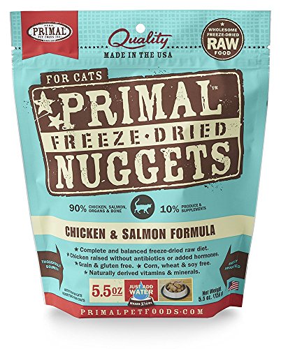 Primal Freeze-Dried Raw Nuggets, chicken and salmon recipe, cat food