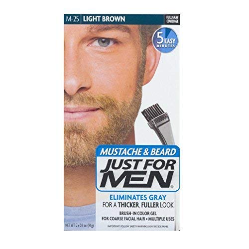 Just for Men JUSTE POUR HOMMES Brosse-In Color Gel, Moustache et barbe M-25 brun