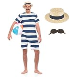 Fun Shack Old Time Swimsuit Men 1920S Bathing Suit Costume M