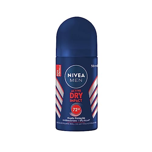 NIVEA MEN Desodorante Antitranspirante Roll On Masculino Dry Impact - 50ml