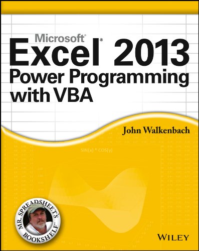Microsoft Excel 2013 Power Programming with VBA book cover