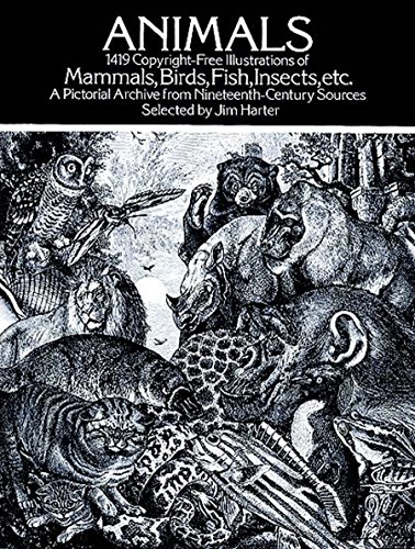 Animals: 1,419 Copyright-Free Illustrations of Mammals, Birds, Fish, Insects, etc book cover