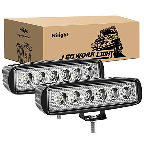 1 Nilight 6 inch flood LED pods