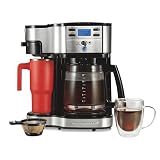 Hamilton Beach 2-Way Brewer Coffee Maker, Single-Serve and 12-Cup Pot, Black/Stainless Steel(49980A),…