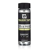 Walker Tape Co. Ultra Hold Hair System Adhesive 1.4 fl oz Brush-On Long-Lasting Waterproof Wig Glue Clear-Drying Lace Wig Adhesive for Sensitive Skin Maximum Wear 4+ Weeks