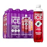 Sparkling Ice Purple Variety Pack, Flavored Water, Zero Sugar, with Vitamins and Antioxidants, 17 fl oz, 12 count (Black Raspberry, Cherry Limeade, Orange Mango, Kiwi Strawberry)