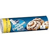 Pillsbury Flaky Cinnamon Rolls with Cinnabon Cinnamon and Butter Cream Icing, Refrigerated Canned Pastry Dough, 8 Rolls, 13 oz