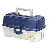 Plano 2 Tray Tackle Box With Dual Top Access Blue Metallic O