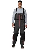 FROGG TOGGS Men's Pilot II Guide Waterproof Breathable Rain Bib, Black/Charcoal, X-Large