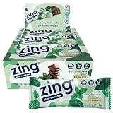 Zing Dark Chocolate Mint Vegan Protein Bars Gluten Free With