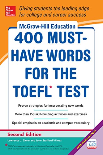 McGraw-Hill Education 400 Must-Have Words for the TOEFL Test book cover