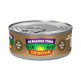 Genova Premium Albacore Tuna in Olive Oil, 5 Ounce Can (Pack of 1), Wild Caught Canned Tuna, Solid White