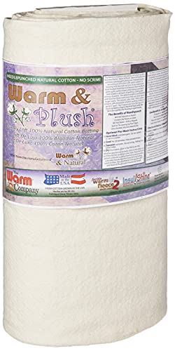 Warm & Plush Luxury Loft Cotton Batting, 45-inch x 10-yard