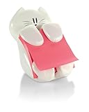 Post It Dispenser Sticky Note Holder White Cat Design Includ