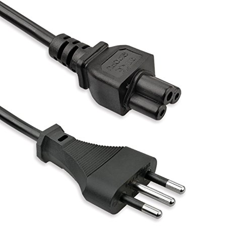 VulTech ALIM3-15 Cavo di Alimentazione Tripolare 1.5m – Spina Italiana 10A a IEC C5 2,5A – Per PC, Monitor, Stampanti – Uso Domestico o Professionale – Nero