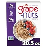 Grape-Nuts Original Cereal, Crunchy Whole Grain Wheat and Barley, Non-GMO, 20.5 oz Box