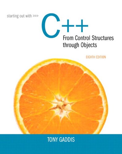 Starting Out with C++ from Control Structures to Objects book cover