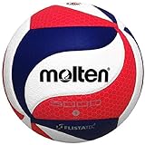Molten FLISTATEC Volleyball - Official Volleyball of USA Volleyball, Red/White/Blue, USAV Official - Red, White, Blue (V5M5000-3USA)