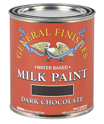General Finishes Water Based Milk Paint, 1 Quart, Dark Chocolate