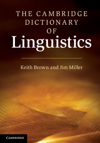 The Cambridge Dictionary of Linguistics book cover