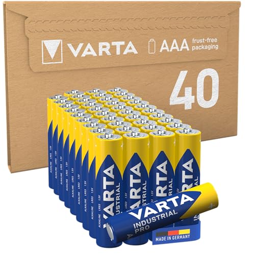 VARTA Batterien AAA, 40 Stück, Industrial Pro, Alkaline Batterie, 1,5V, Vorratsp
