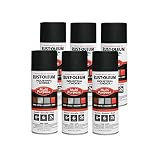 Rust-Oleum 1678830-6PK Industrial Choice 1600 System Multi-Purpose Spray Paint, 12 oz, Semi-Flat Black, 6 Pack