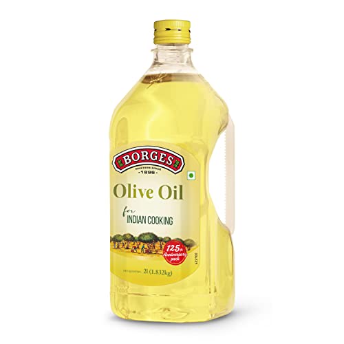Borges Olive Oil for Indian Cooking - 2 L |Extra Light |Packed in Spain |Light Flavour |75% MUFA
