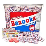 Bazooka Bubble Gum Bulk 225 Count Tub Of Chewing Gum Individ