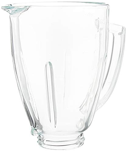 Oster 124461-000-000 - Tarro de batidora de vidrio de repuesto, 6 tazas, apertura de 5 pulgadas