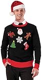 Forum Novelties Mens Do It Yourself Ugly Christmas Sweater Kit Party Supplies, Multi, One Size US