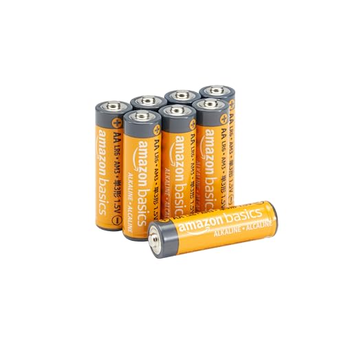Amazon Basics 8-Pack AA Alkaline High-Performance Batteries