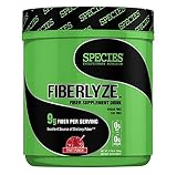 Species Nutrition Fiberlyze Fiber Supplement, Psyllium Based Soluble & Insoluble Fiber Powder for Healthy Colon, Digestive Functions (Fruit Punch, 30 Servings)