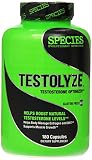 Species Nutrition Testolyze Natural Testosterone Booster, Made with 1250mg Tribulus, DIM, Indole 3 Carbinol, Saw Palmetto, T Booster, Supplement for Bodybuilding, Increased Libido 180 Caps